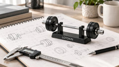 LOTOKIN Mini Barbell – Black Edition with Display Stand
